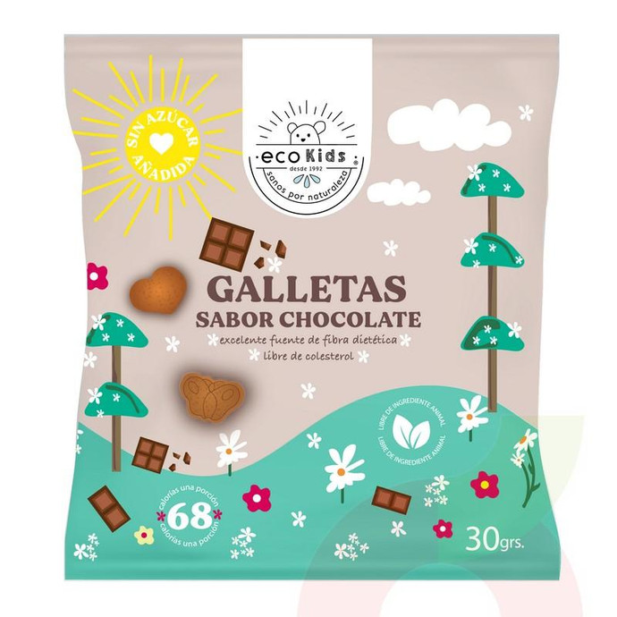 Galletas Chocolate Ecokids 30Gr - Galleta Chocolate S/Sellos 30Gr
