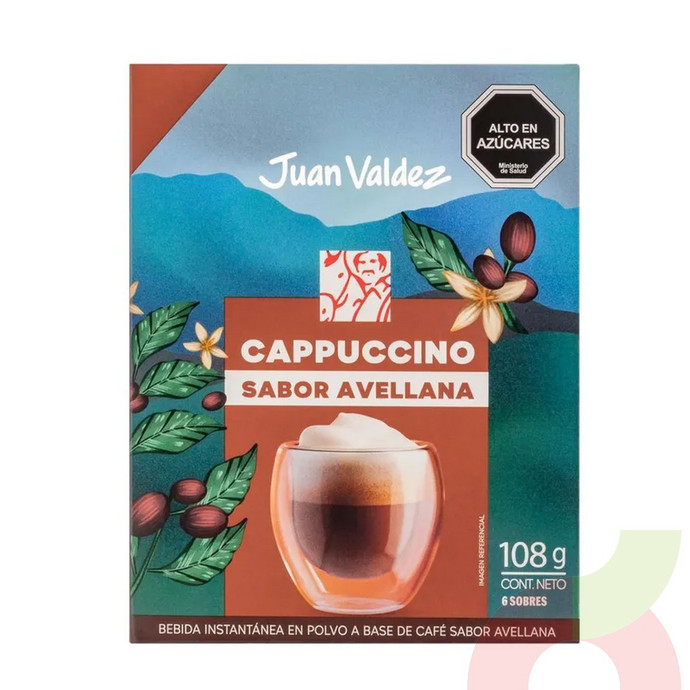 Cappuccino Avellana Juan Valdez 108Gr 6 Unidades - 7804606296941.JPG