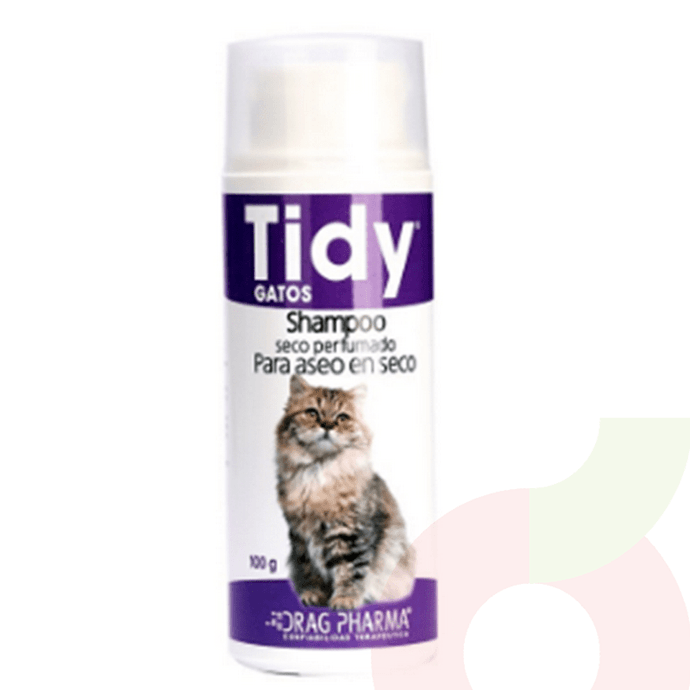 Shampoo Seco Perfumado Aseo en Seco Gatos Tidy 100Gr - Tidy Shampoo Gatos 100 Gr.