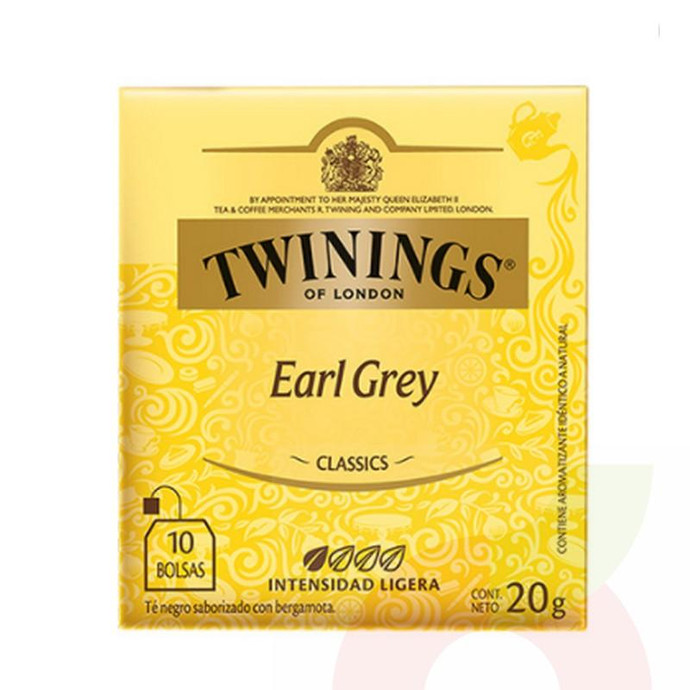 Té Earl Grey Twinings 10 Unidades 20Gr                      - Té Earl Grey-Twinings 10 Unid                         