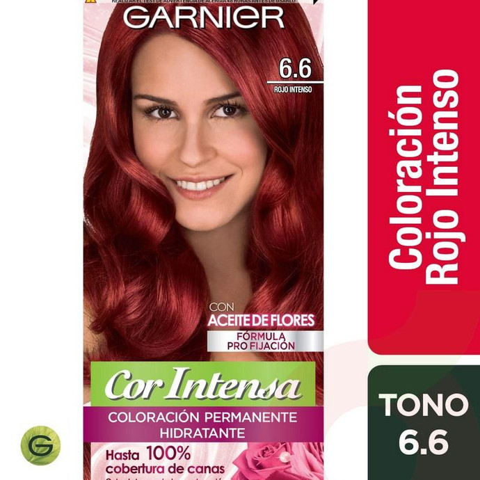 Tintura Pelo Cor Intensa 6.6 Rojo Intenso Garnier - Nut Color Int 6.6 Rojo Intenso