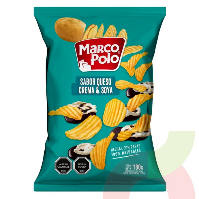 Papas Fritas Marco Polo Queso Crema & Soya 180gr - 7802420010996.JPG