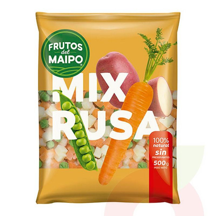 Congelado Mix Rusa Frutos del Maipo 500Gr - Congelado Mix Rusa 500Gr Fm