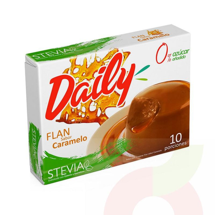 Flan Caramelo con Stevia Daily 20Gr - Flan De Caramelo Con Stevia Daily 20Gr
