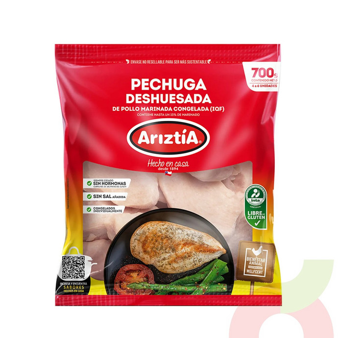 Pechuga Deshuesada Pollo IQF Ariztía 700Gr - Pechuga Pollo Ariztia 700Gr.JPG