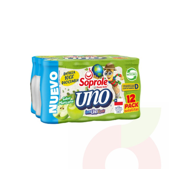 Uno al Dia Pack de 12  Sabor  Manzana Soprole 960Ml - srxdfgsfe.jpg