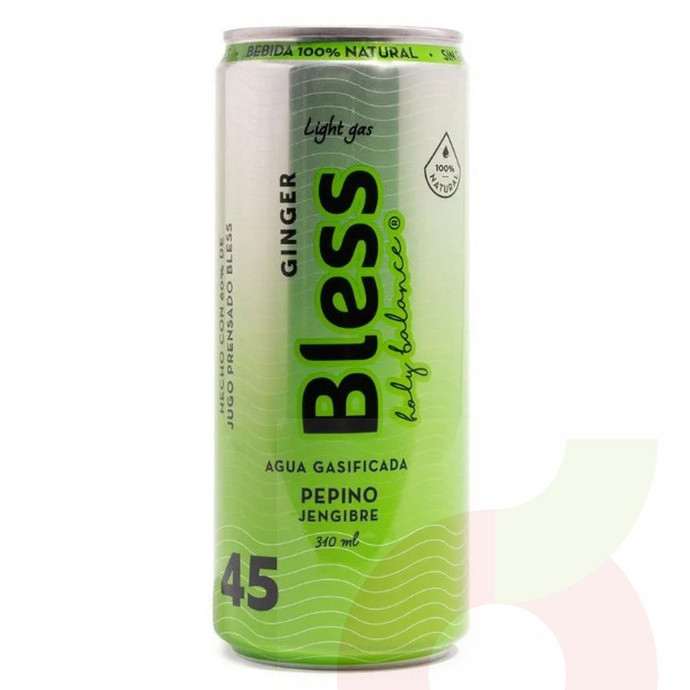 Agua Gasificada Ginger Pepino Bless 310Ml  - jugo bless.jpg