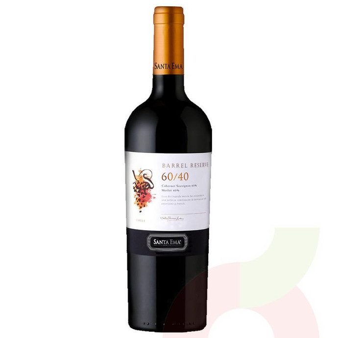 Vino Reserva Barrel Cabernet Sauvignon 60% Merlot 40% Santa Ema 750Cc - Vino Santa Ema Barrel 750Cc Cab.Merlot
