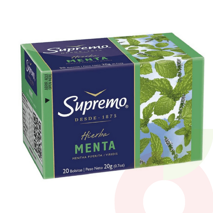 Té Hierbas Menta Supremo  20 Unidades 20Gr - Te Hierbas Supremo 20 Menta