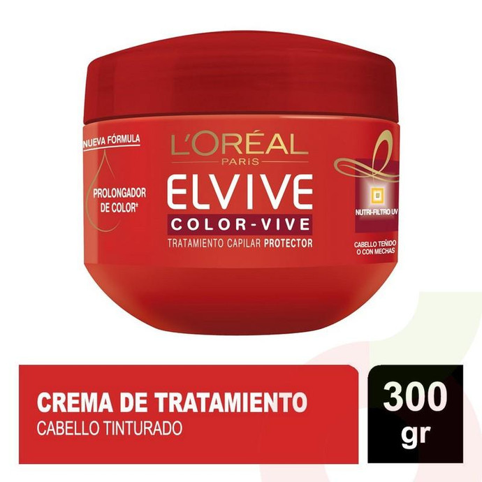 Crema Protector Color Vive Cabello Tinturado Elvive L´oréal 350Ml - Crema Trat.350Ml Elvive Color