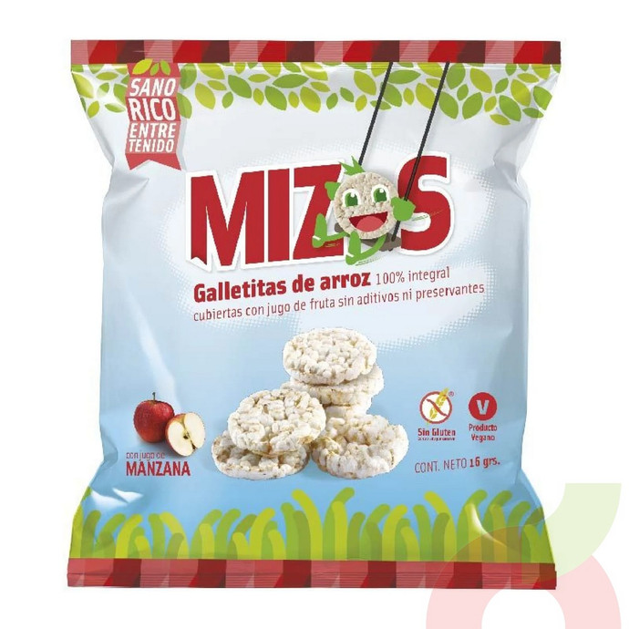 Galletitas de Arroz con Jugo Manzana Mizos 16Gr - 7804646450006.JPG
