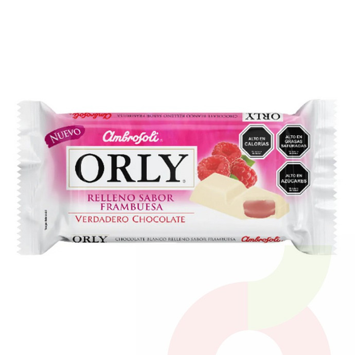 Chocolate Blanco Frambuesa Orly Ambrosoli 95Gr  - CHOCOLATE ORLY FRAMBUESA.jpg
