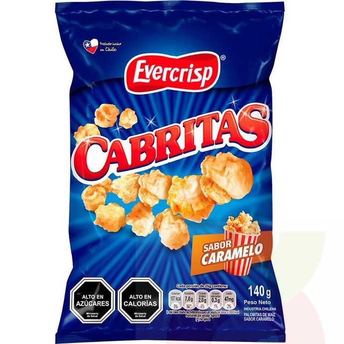 Cabritas Sabor Caramelo Evercrips 140Gr - Cabritas Sabor Caramelo Evercrips 140Gr