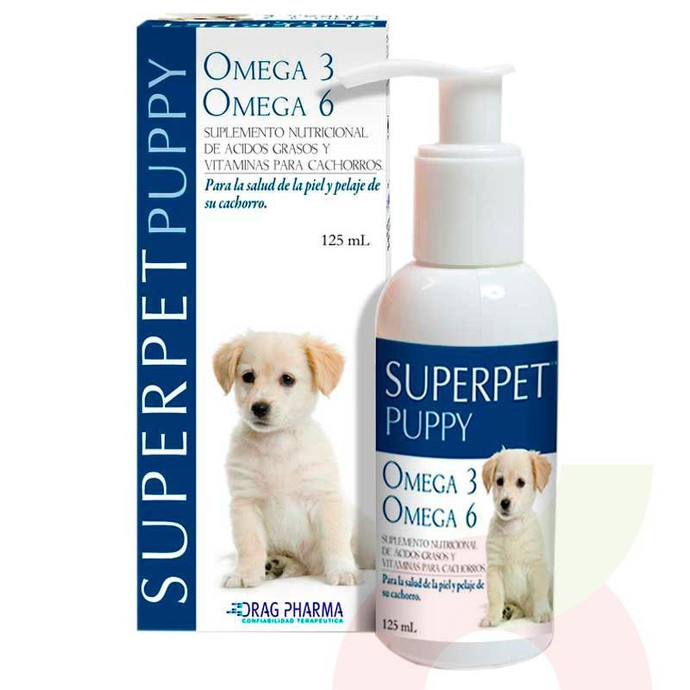 Suplemento Nutricional Ácidos Grasos, Vitaminas, Omega 3 y Omega 6 Superpet Puppy 125Ml - Superpet Omega Puppy