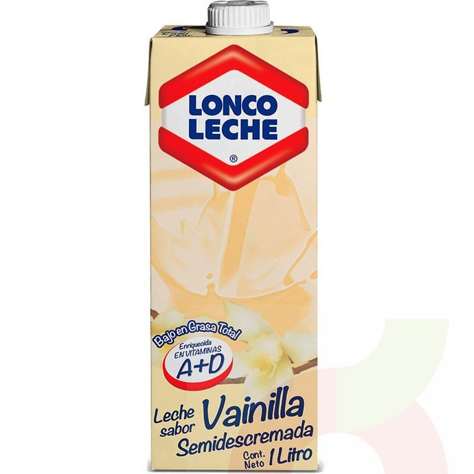 Leche Semidescremada Vainilla Loncoleche 1Lt - Leche Semidescremada Vainilla-Loncoleche 1Lt