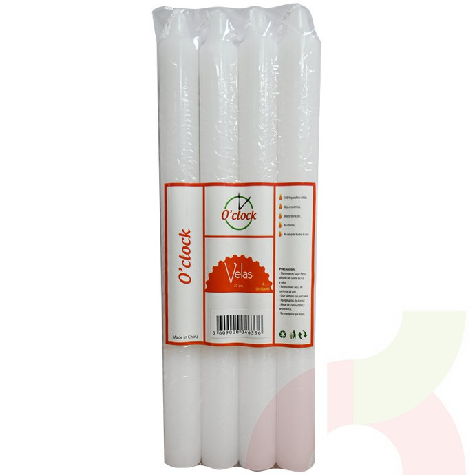 Vela  oclock Set 4 Unidades - velas 23 cms.JPG