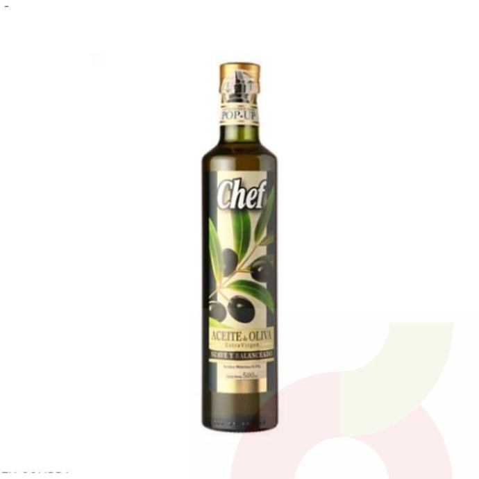 Aceite de Oliva Extra Virgen Chef 500 Ml - Aceite De Oliva Extra Virgen Chef 500 Ml
