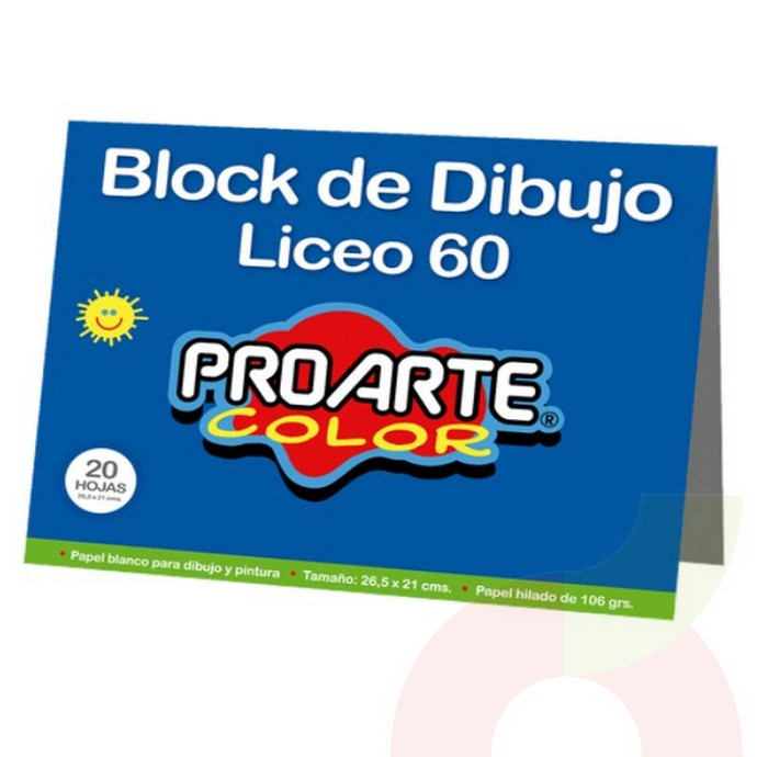Block Proarte Liceo 20 Hojas - block liceo .JPG