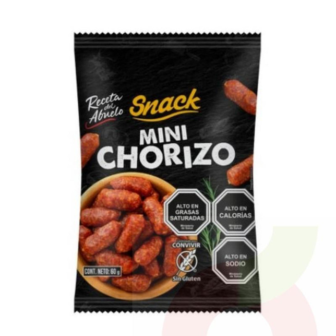 Snack Mini Chorizo Receta del Abuelo 60Gr - Snack Mini Chorizo 60Gr