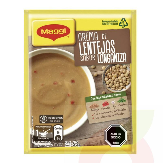 Crema Lentejas Longaniza Maggi 63Gr - Maggi Crema 63Gr Lentejas (N)