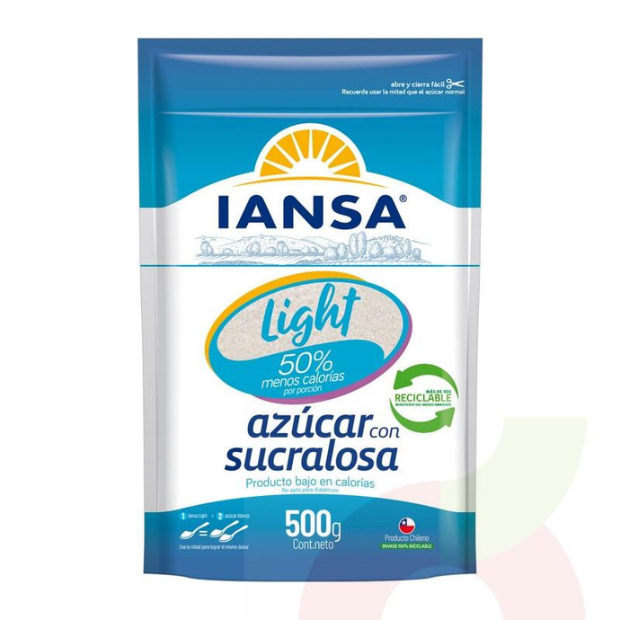 Azúcar Blanca Ligth Con Sucralosa 500Gr - Azúcar Blanca Ligth Con Sucralosa 500Gr