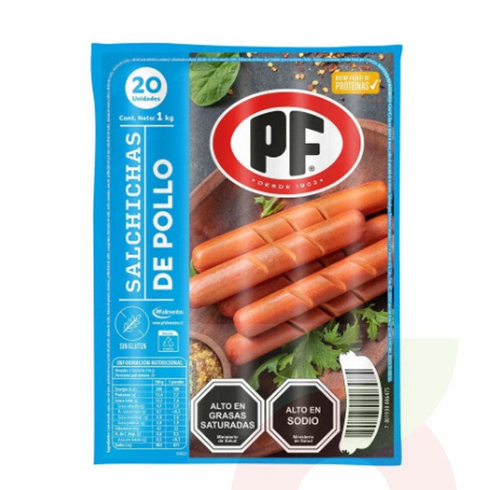 Salchicha de Pollo Pf 1Kg - Salchichas pf pollo.jpg