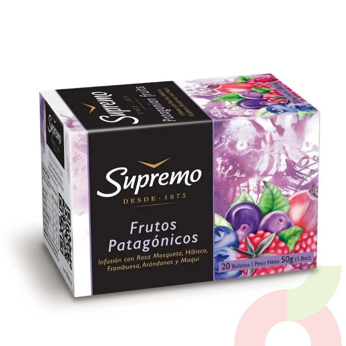 Té Frutos Patagónicos Supremo 50Gr 20 Unidades - Té Patagonian Berries Supremo 50Gr 20 Unidades.JPG