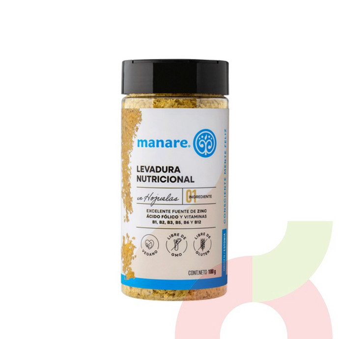 Levadura Nutricional en Hojuelas Manare 100Gr - 7804651860180.JPG