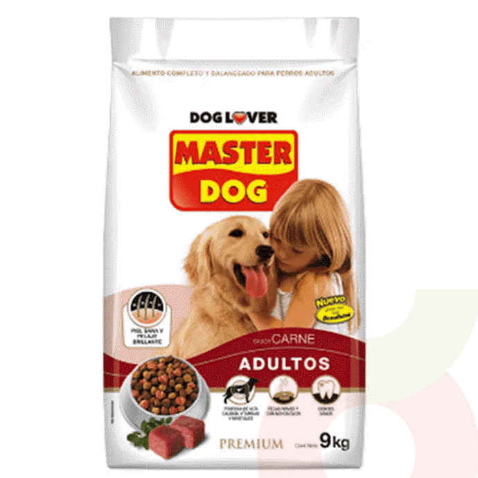 Alimento Perro Adulto Carne Premium Master Dog 9Kg - Master Dog Adulto Carne 9 Kg