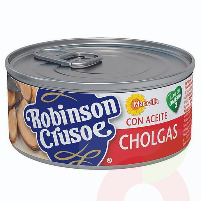 Cholgas en Aceite Robinson Crusoe 190Gr - Cholgas En Aceite Robinson Crusoe 190Gr