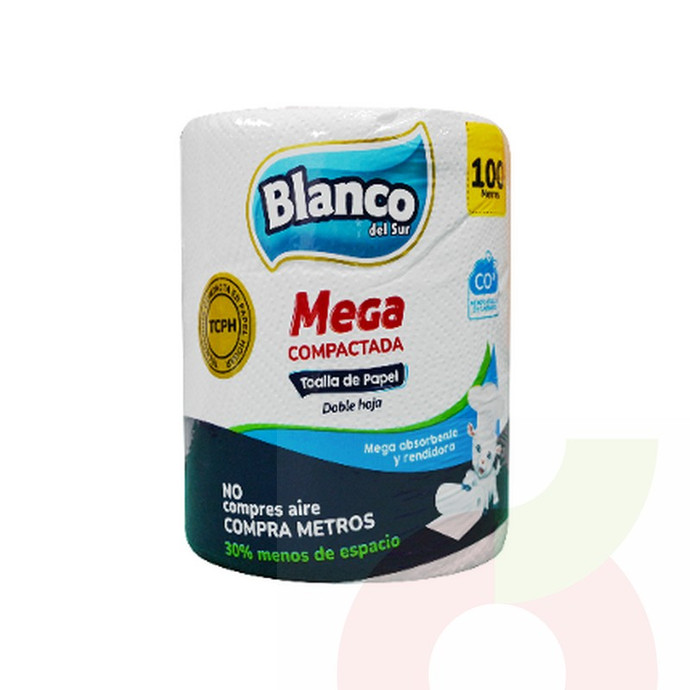 Toalla Papel Mega Doble Hoja Blanco del Sur 100Mt  - gjhcfyj.jpg