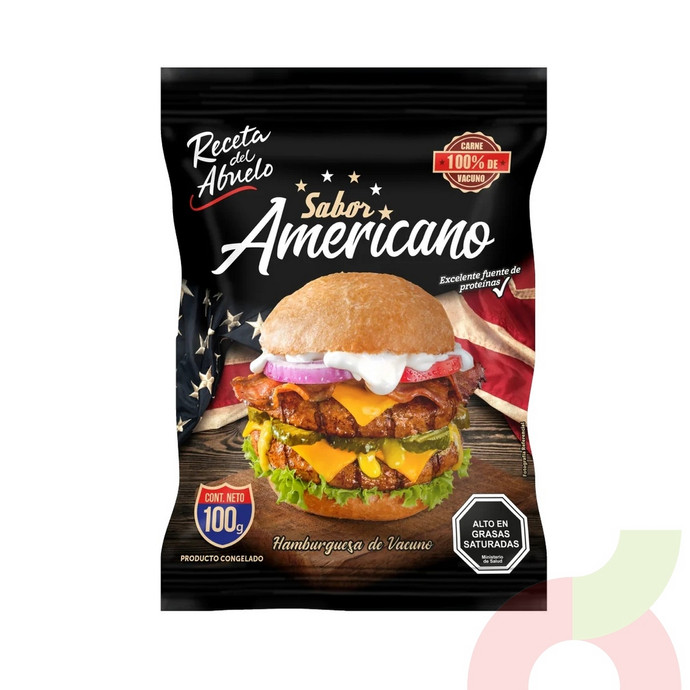 Hamburguesa Americana Recetas del Abuelo 100Gr - Hamburguesa Americana RdA 100Gr.JPG