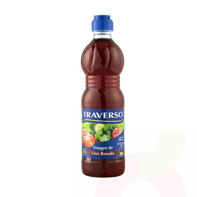 Vinagre Vino Rosado Traverso 500Ml - Vinagre Vino Rosado Traverso 500Cc
