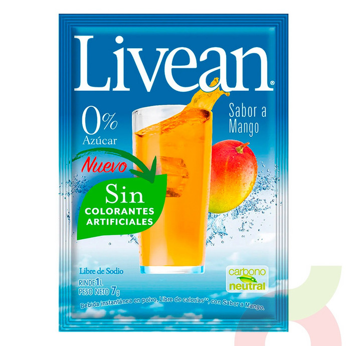 Jugo Instantáneo en Polvo Mango Livean 7Gr - polvo mango.JPG