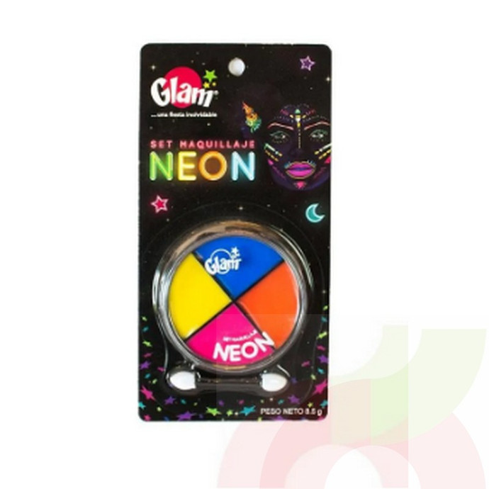 Set Maquillaje 4 Colores Neon Glam - maquillaje neon.jpg