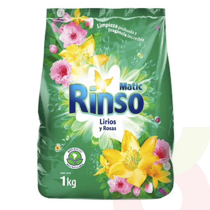 Detergente Lirios y Rosas Rinso 1Kg - Detregente Rinso 1 Kg Lirios Y Rosas