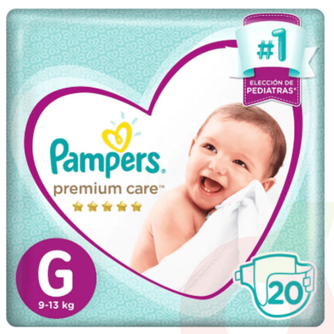 Pañal Pampers Premium Care Talla G 20 Uni - Pañales Premium Care Talla G 20 Unid-Pampers