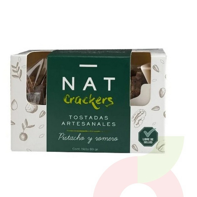 Nat Crackers Pistacho y Romero 80Gr   - Nat pistacho y romero.JPG