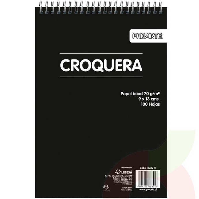 Croquera Proarte 09X13cm 100H - 7807265983047.JPG