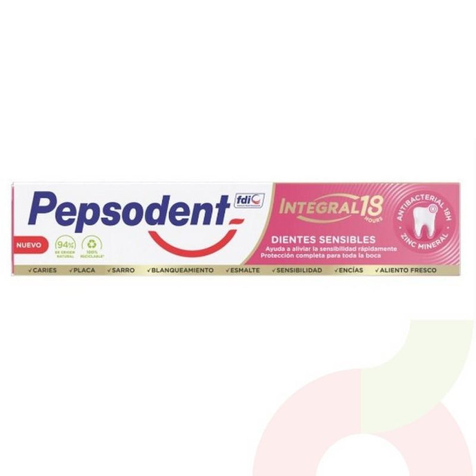 Pasta Dental Integral 18 Dientes Sensibles Pepsodent 75Ml - Pepsodent Dientes Sensibles 75Ml