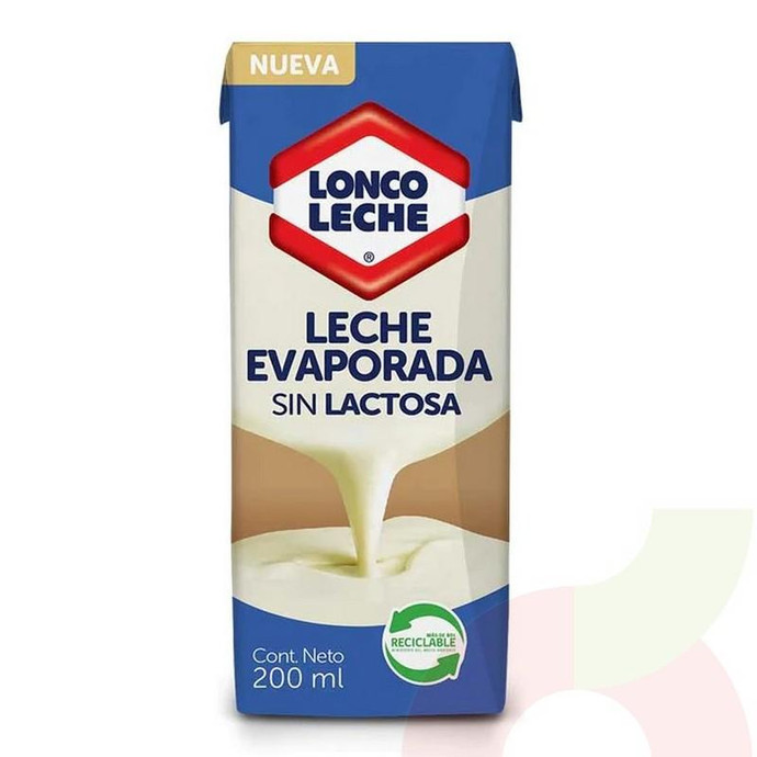 Leche Evaporada Sin Lactosa Loncoleche 200Ml - Leche Evaporada L.Leche 200Ml Sin Lactosa