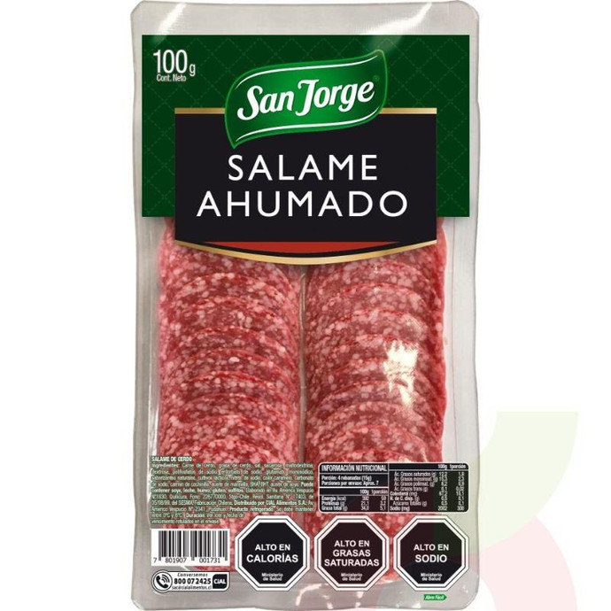 Salame Ahumado San Jorge 100Gr - Salame Ahumado 100Gr Sj