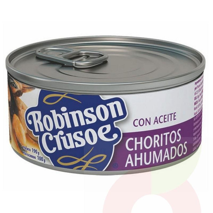 Choritos Ahumados Robinson Crusoe 125Gr - Choritos Ahumados R. Crusoe 125Gr
