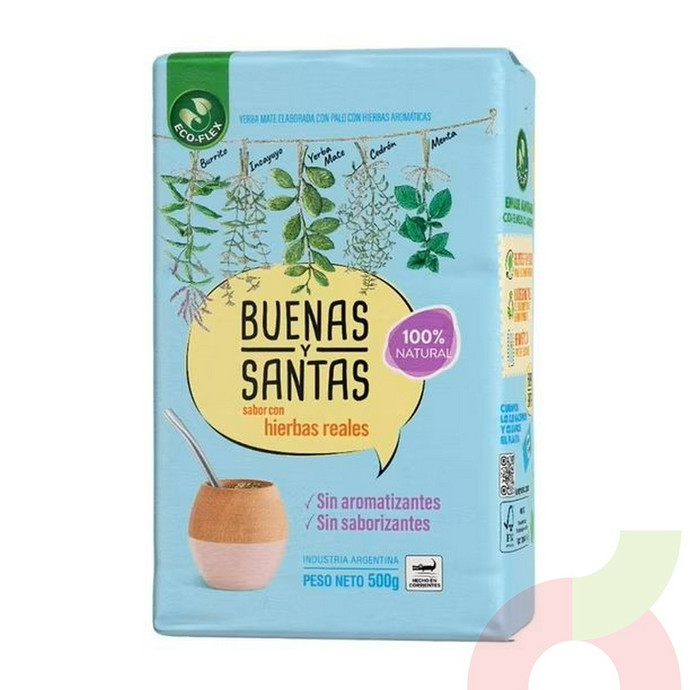 Yerba Mate hierbas Reales Buenas y Santas 500Gr  - buenas y santas.JPG
