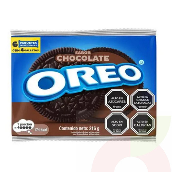 Sixpack Galleta Dulce Chocolate Oreo 216Gr 4 Unidades - 7750168002714.jpg