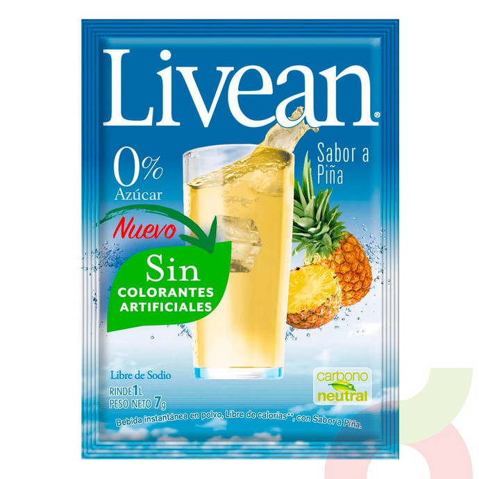 Jugo Instantáneo en Polvo Piña Livean 7Gr - polvo piña.JPG