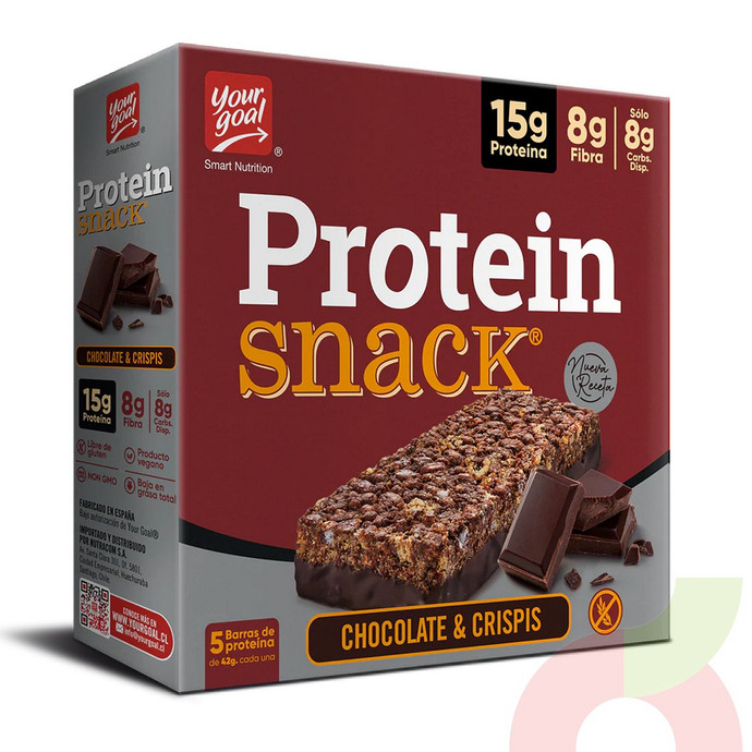 Barritas Chocolate & Crispis Protein Snack 210Gr 5 Unidades - 7804609252302.JPG