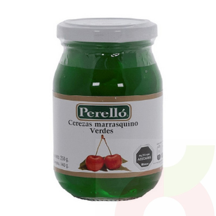 Cerezas Verdes Marrasquino Perello Frasco 250Gr - cerezas verdes.jpg