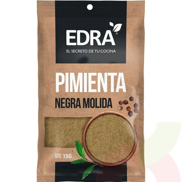 Pimienta Negra Molida Edra 15Gr - Cd.Edra Pimienta Negra Mol.15Gr