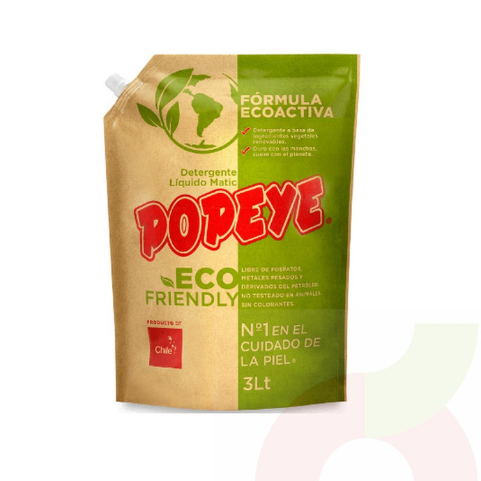 Detergente Ecofriendly Popeye 3Lt  - Popeye ecofrenly liquido 3 litros.jpg